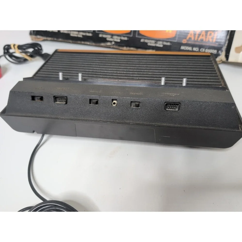 Vtg Atari Video Computer System CX-2600A w/ Box Paddles Joystick 1980 For Parts